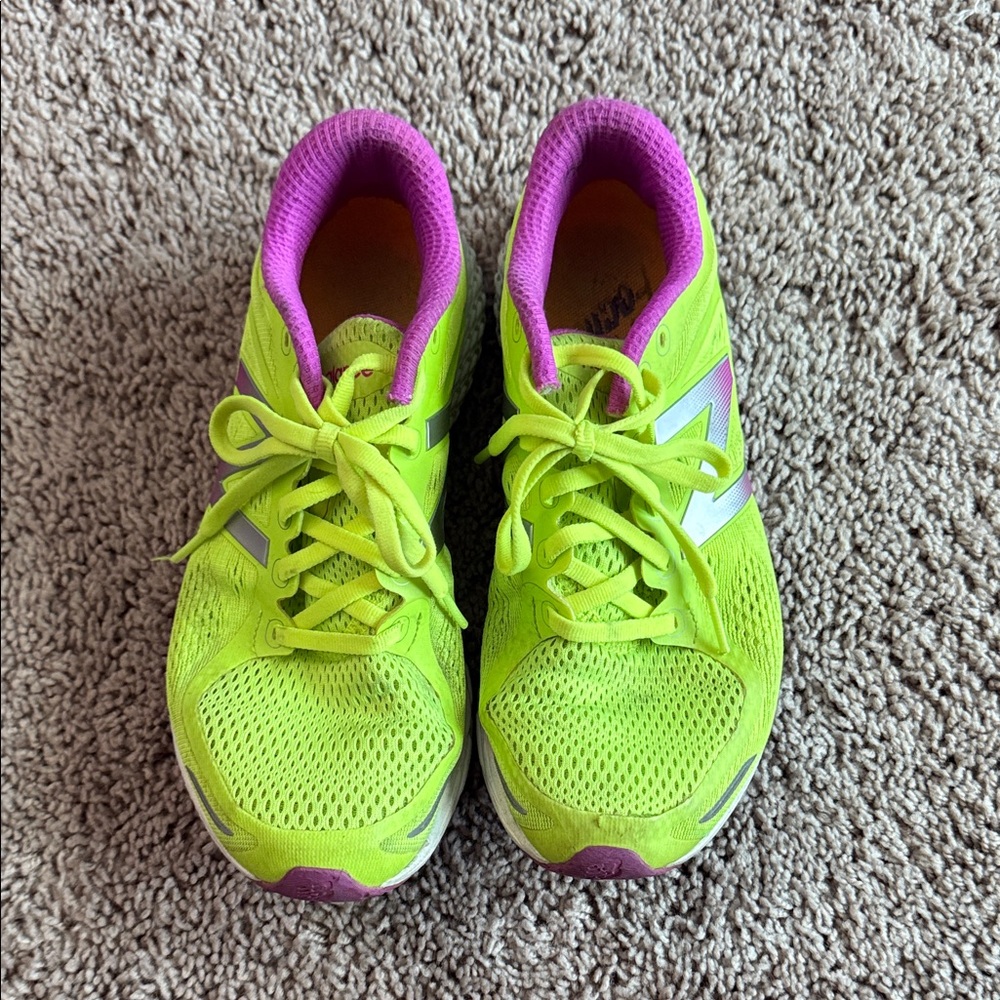 New Balance Lime Green and Purple Athletic Shoes